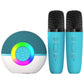 Karaoke Machine Portable Bluetooth Speaker With 2 Wireless Microphones