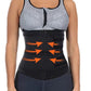 Sweat Waist Trainer for Women Sauna Sweat Belt Slim Body Shaper Corset-Black