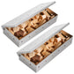 2Pcs Stainless Steel Smoking Wood Chip Barbecue Tool Box