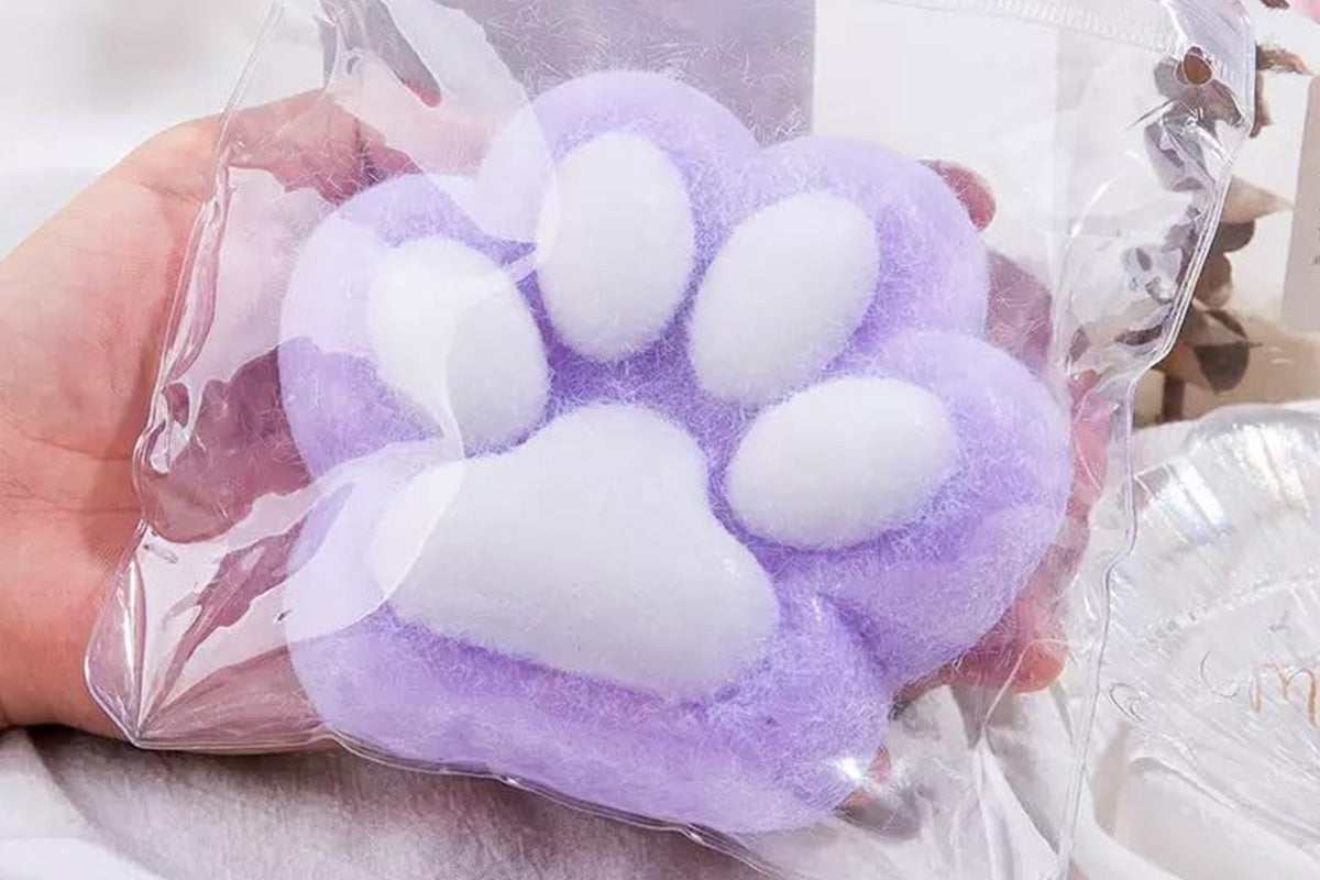 4Pcs Cat Paw Squishy Stress Relief Fidget Toys for Adults Kids