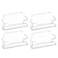 4Pcs Business Card Holder for Desk Clear Plastic Business Card Display Stand
