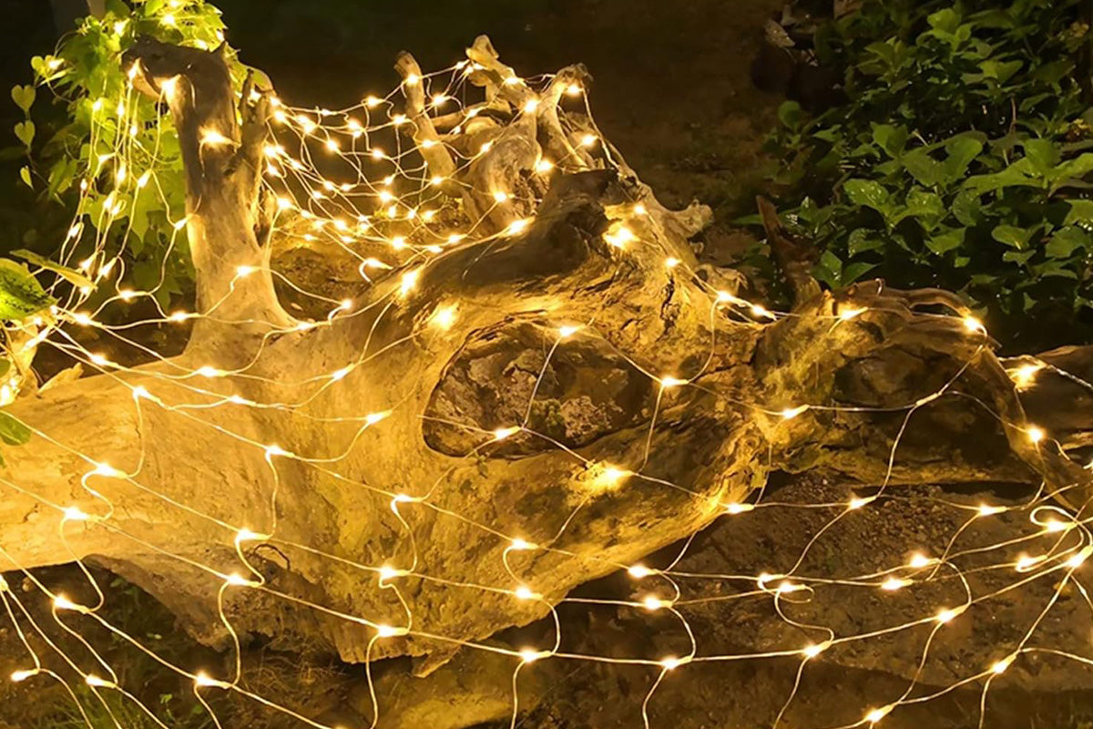 Outdoor Christmas Net Lights LED String Lights for Holiday Wedding Party Garden Decoration-Warm White