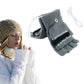 USB Heated Fingerless Gloves with Full Cover Mitten Washable Winter Warmers
