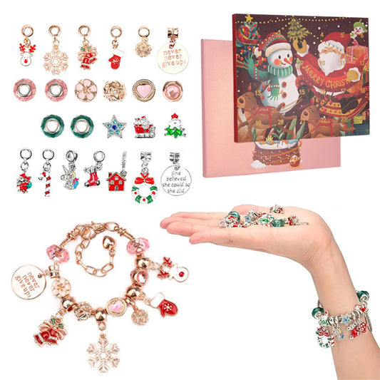 Christmas Advent Calendar Girls DIY Charm Bracelet Jewellery