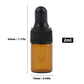50Pcs 1/2ml Amber Glass Dropper Bottle with Funnel