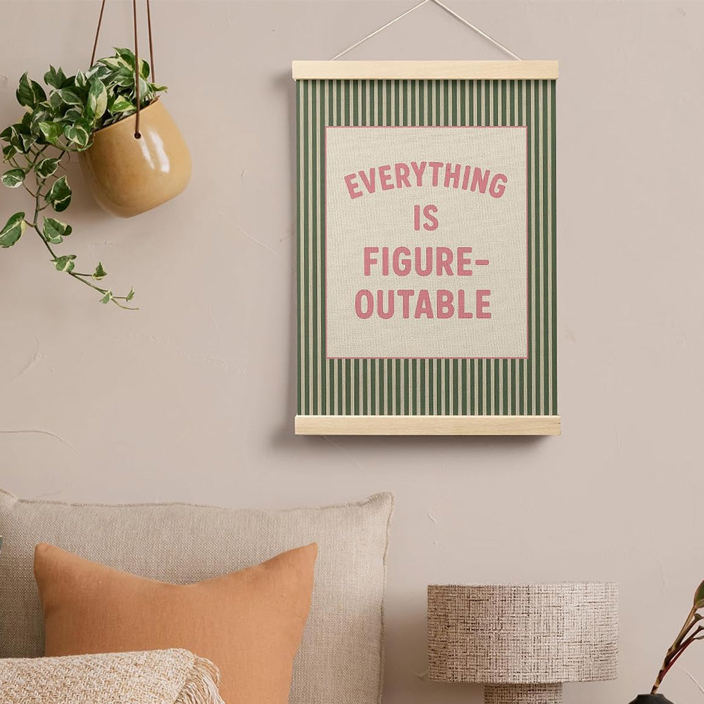 Colorful Inspirational Words Art Prints with Hanging Cord for Home Office Classroom