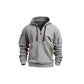 Fleece Hooded Sweatshirt Casual Hoodie for Men-Light Grey