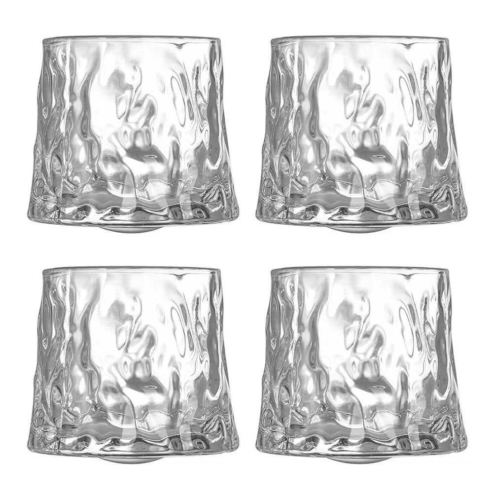 4PCS Rotating Whiskey Glass 180ml Rotating Glass Tumblers for Home Bars Party