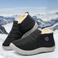 Women Water Resistant Warm Slip-On Shoes with Non-Slip Sole-Black