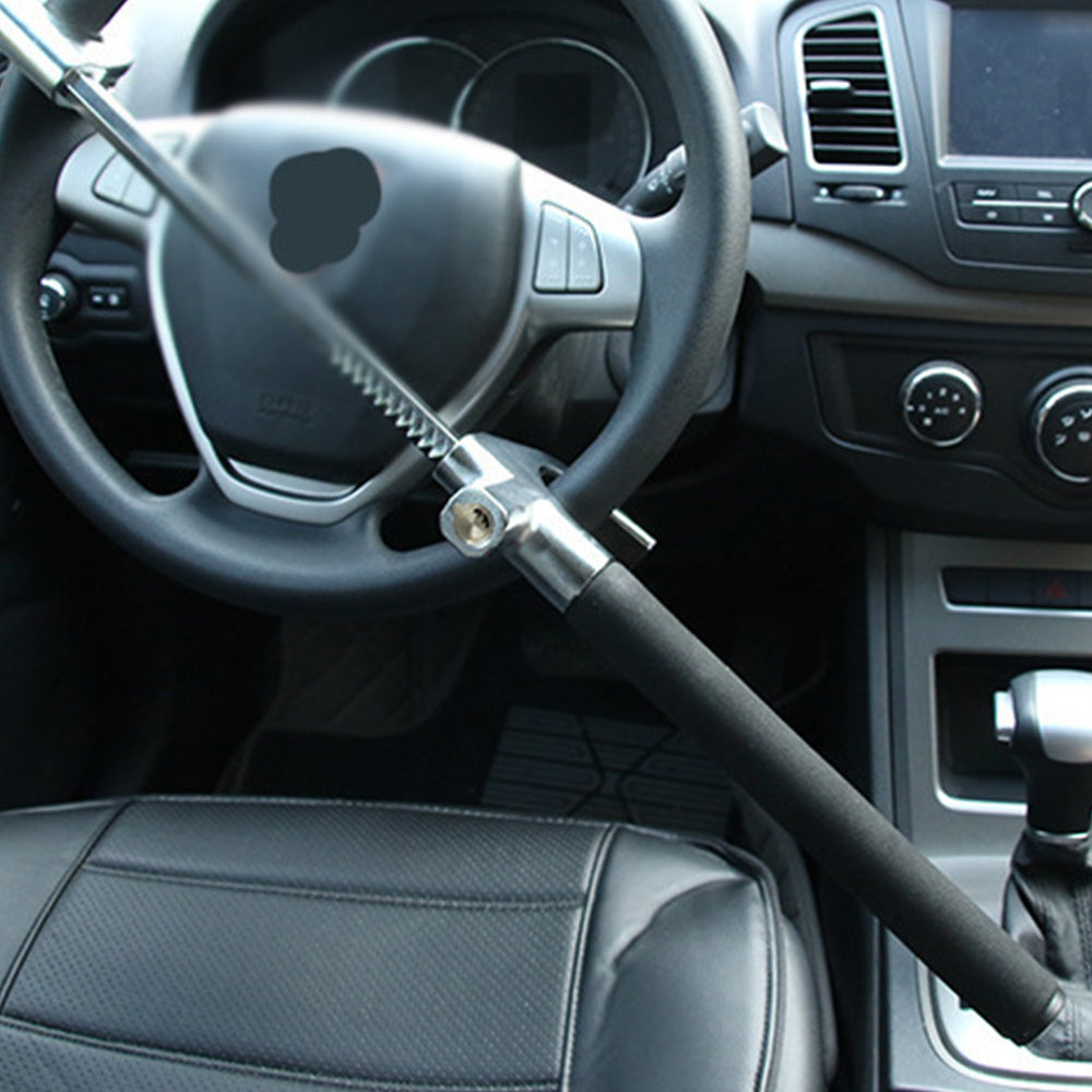 Universal Steering Wheel Lock with Emergency Window Breaker Function