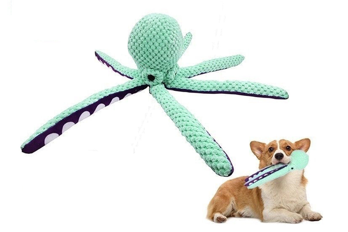 Large Squeaky Dog Toys Plush Octopus Dog Toys for Small Medium and Large Dogs