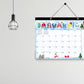 Desk Calendar 18-Month from 2026 Jan- 2027 June with Corner Protectors for Office
