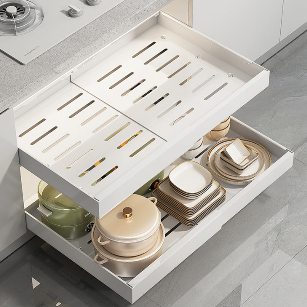 2Pcs Pull Out Expandable Drawer Storage Rack for Kitchen