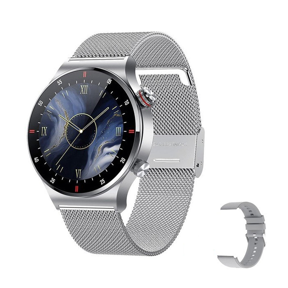 Sport Bluetooth Call Smart Watch With 1 Steel Strap and 1 Silicone Strap