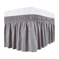 Wrap Around Dust Ruffles Bed Skirt with Adjustable Elastic Belt
