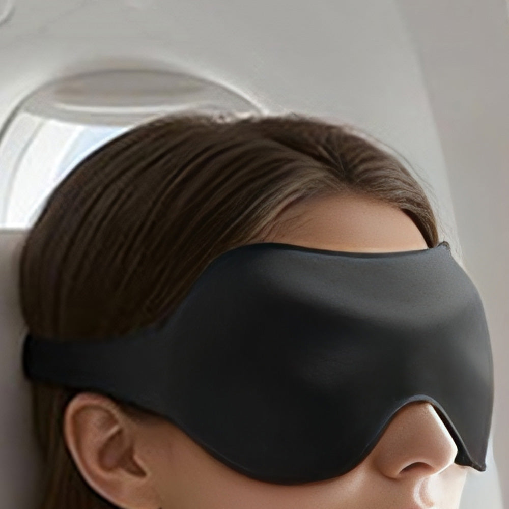 3D Full Blackout Sleep Mask Cooling Memory Foam Eye Mask Adjustable Headband