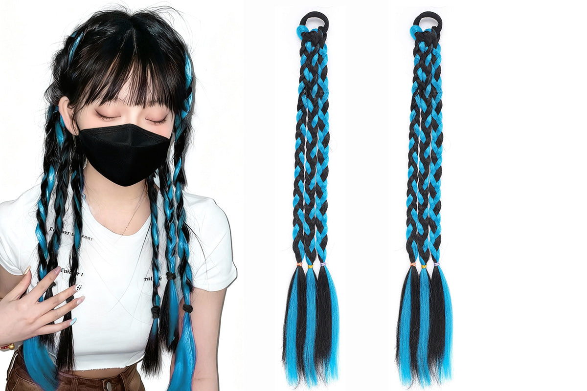 2Pcs 45cm Three-Strand Braiding Hair for Wigs and Hair Extensions