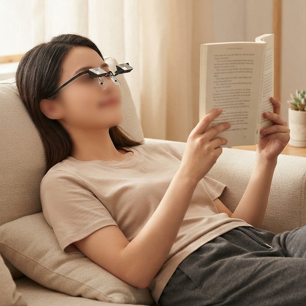 HD 90 Degree Lazy Glasses Prism Glasses Lying Down Reading or Watching TV