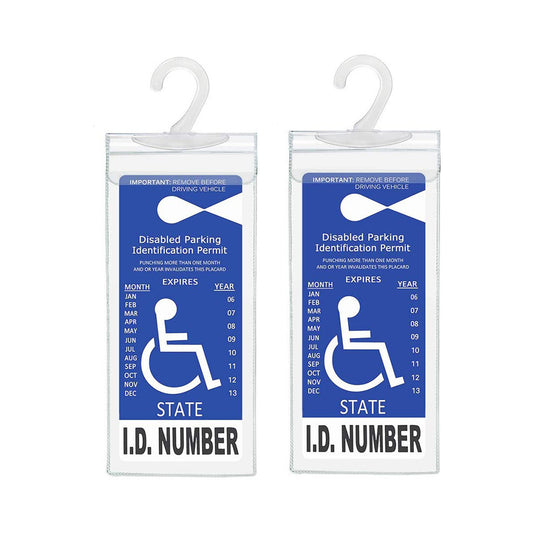 2Pcs Handicap Parking Placard Holder Ultra Transparent Cover for Disabled People