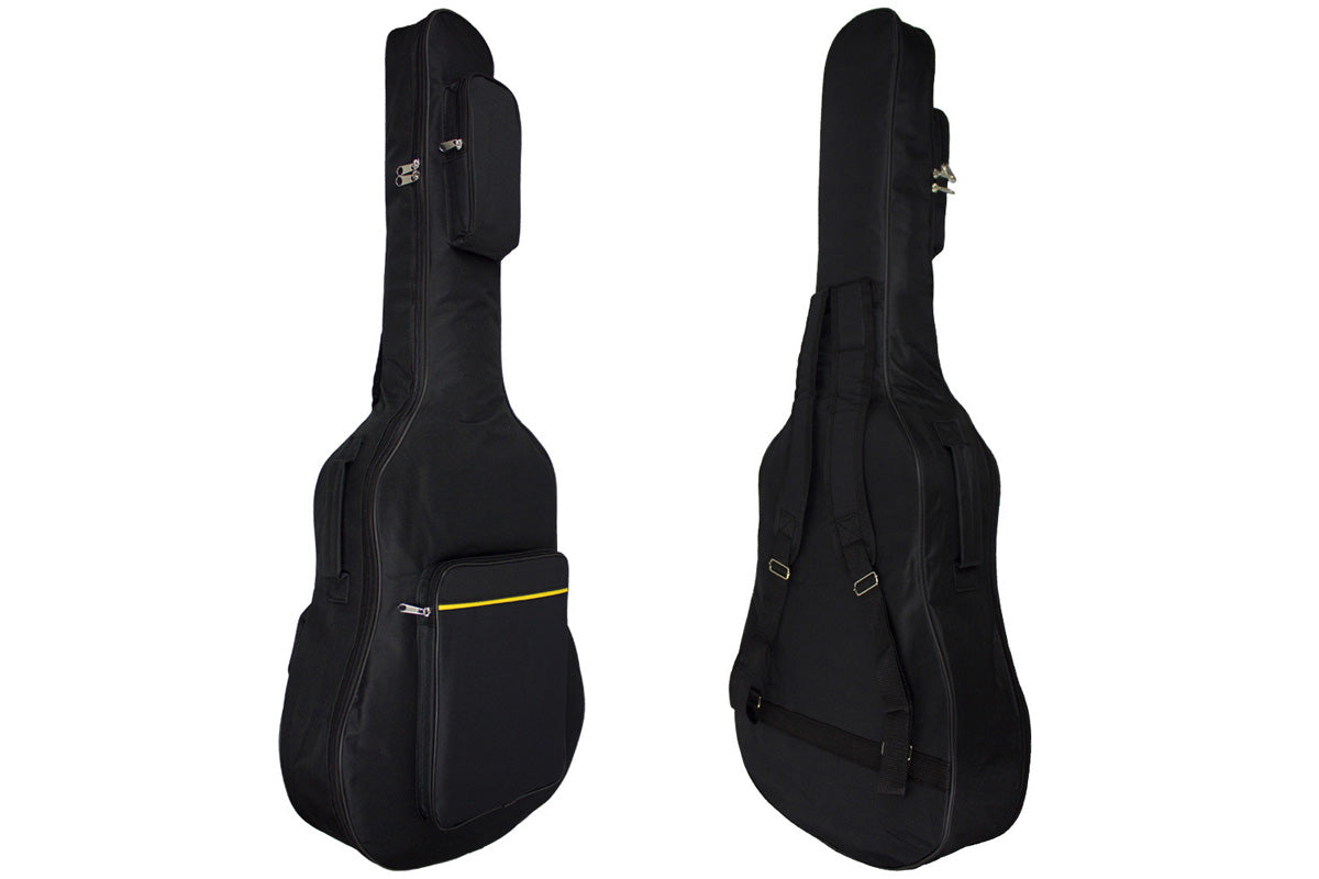 41 Inch Black Dual Strap Protective Guitar Bag for Acoustic and Electric Guitars