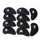 10Pcs Golf Club Iron Head Covers Protector Set for 3-9 A SW PW Clubs