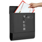 Wall Mounted Large Capacity Metal Mailbox with Key Lock Rust-Resistant Parcel Post Box