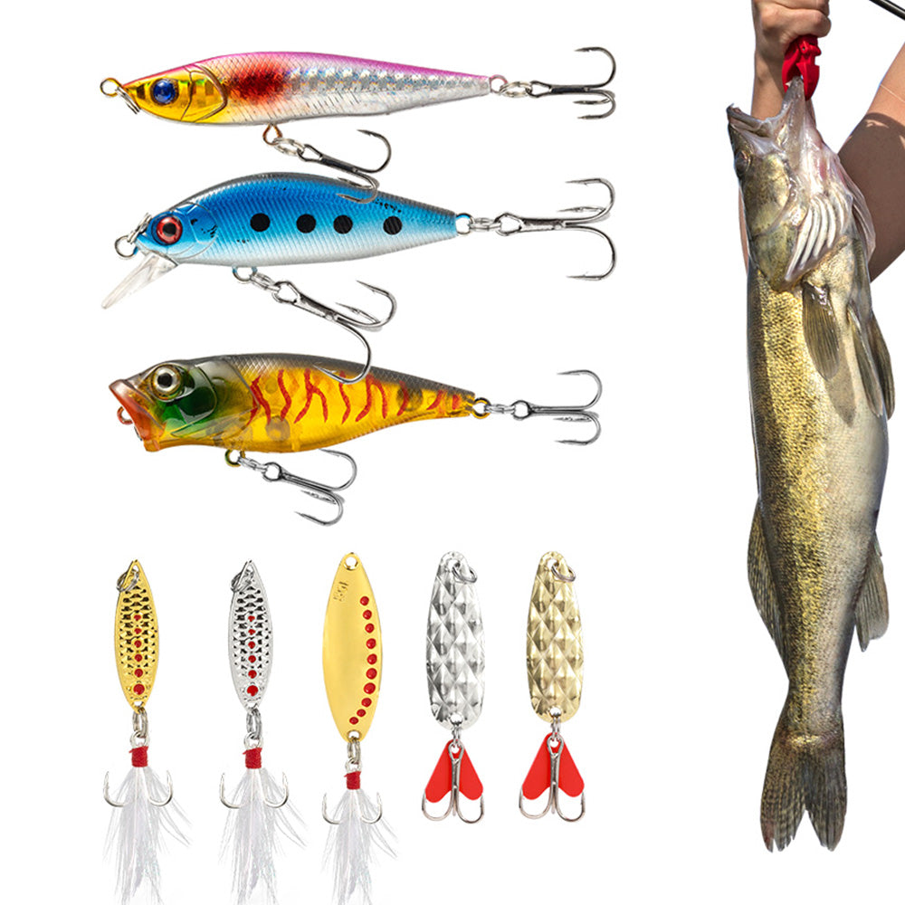 24-Piece Fishing Lure Gift Set with Assorted Sizes and Shapes