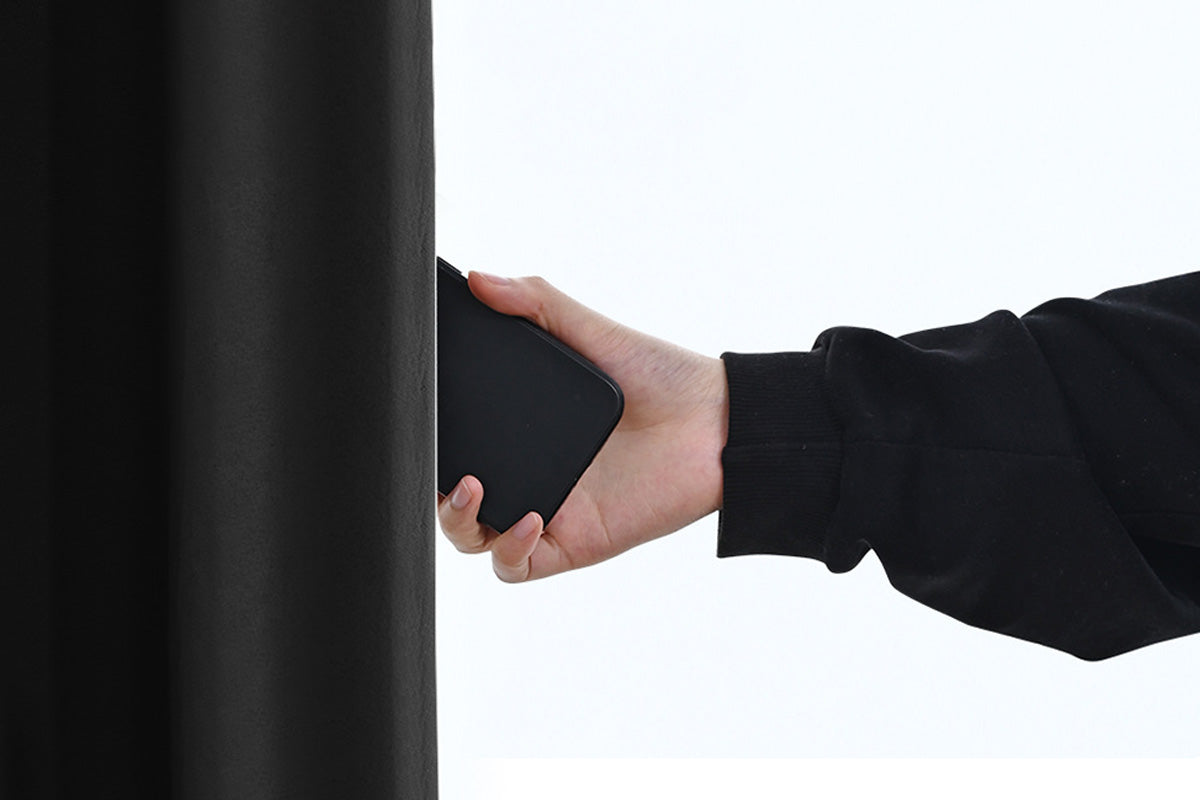 100 Percent Blackout Curtain Panel with Black Liner Heat & Light Blocking Drapes