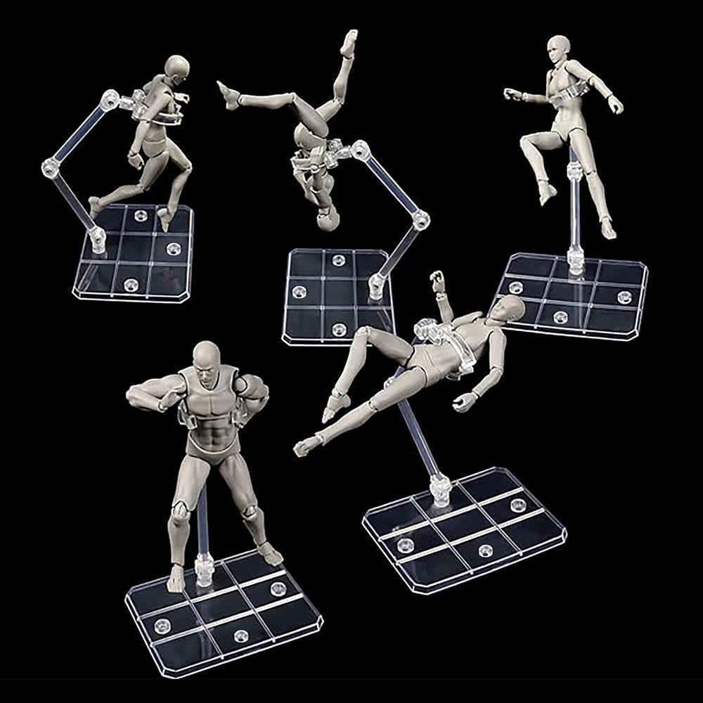 4Pcs Action Figure Display Holder Base Doll Model Support Stand