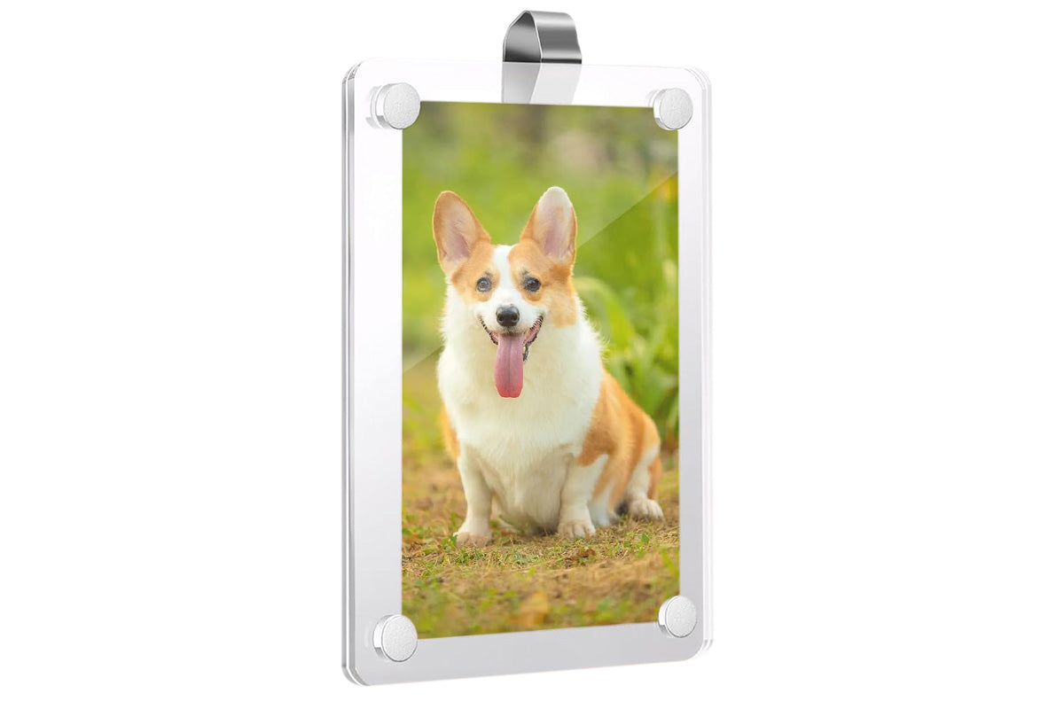 2PCS Clear Car Sun Visor Photo Holder Visor Picture Frame With Clips