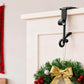 2 in 1 Christmas Fireplace Stocking and Mantel Garland Hanger with Non-Slip Pads