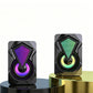 Computer Speakers RGB Desktop 2 Inch Dual Drivers Soundbar for Laptop