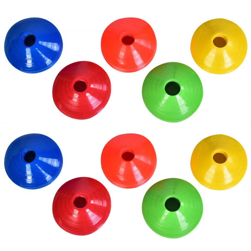 50pcs Soccer Cones With Portable Bags And Brackets Sports Training Discs Markers Cones