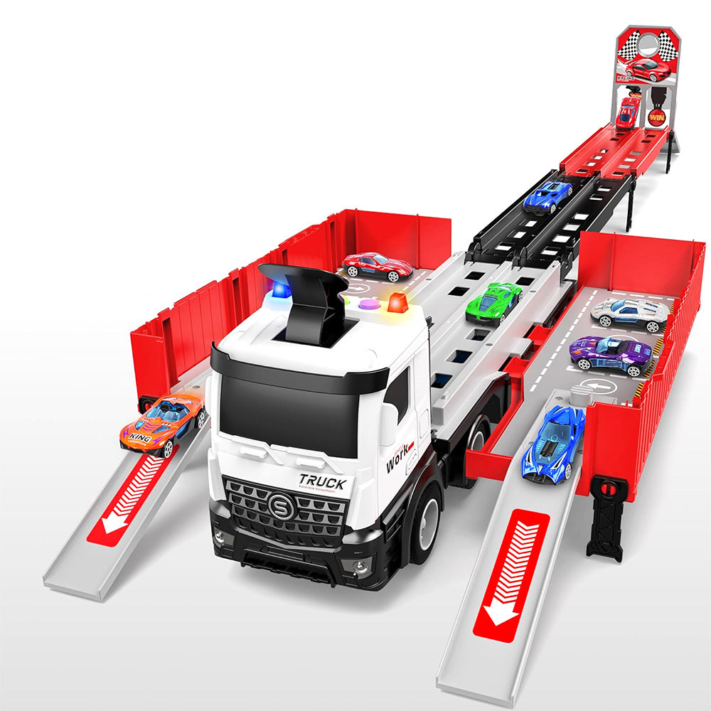 Car Carrier Transport with Race Mini Car Toys Set for Kids