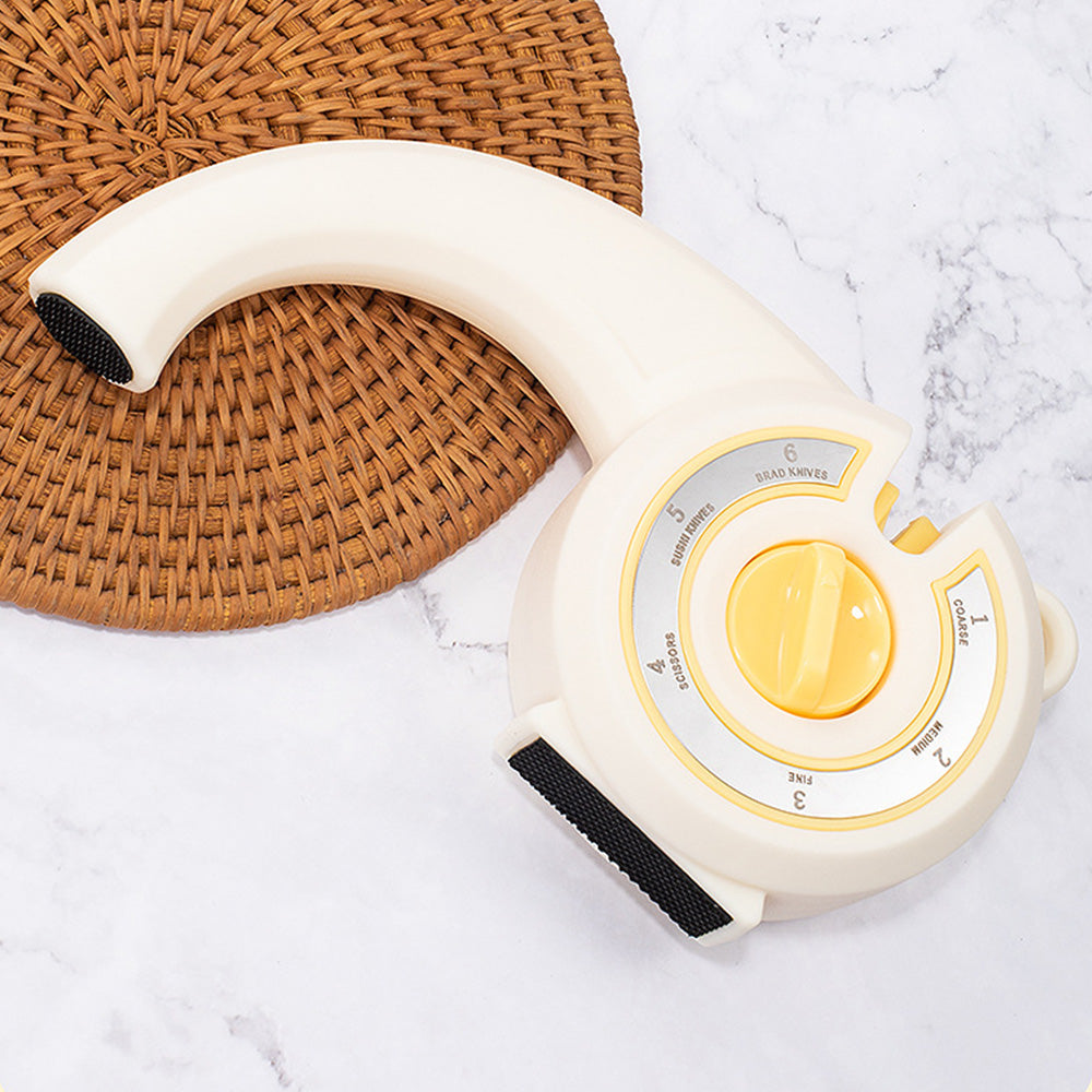 6-in-1 Kitchen Knife Sharpener Multi-Use Rotary Knob for Home Use