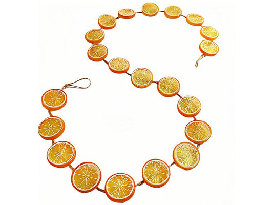 Artificial Dried Orange Slices Garland Christmas Decorations Xmas Tree Decor
