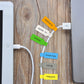 900 PCS Cable Labels with 10 Colors Self Adhesive Wire Markers for Network Power Cord