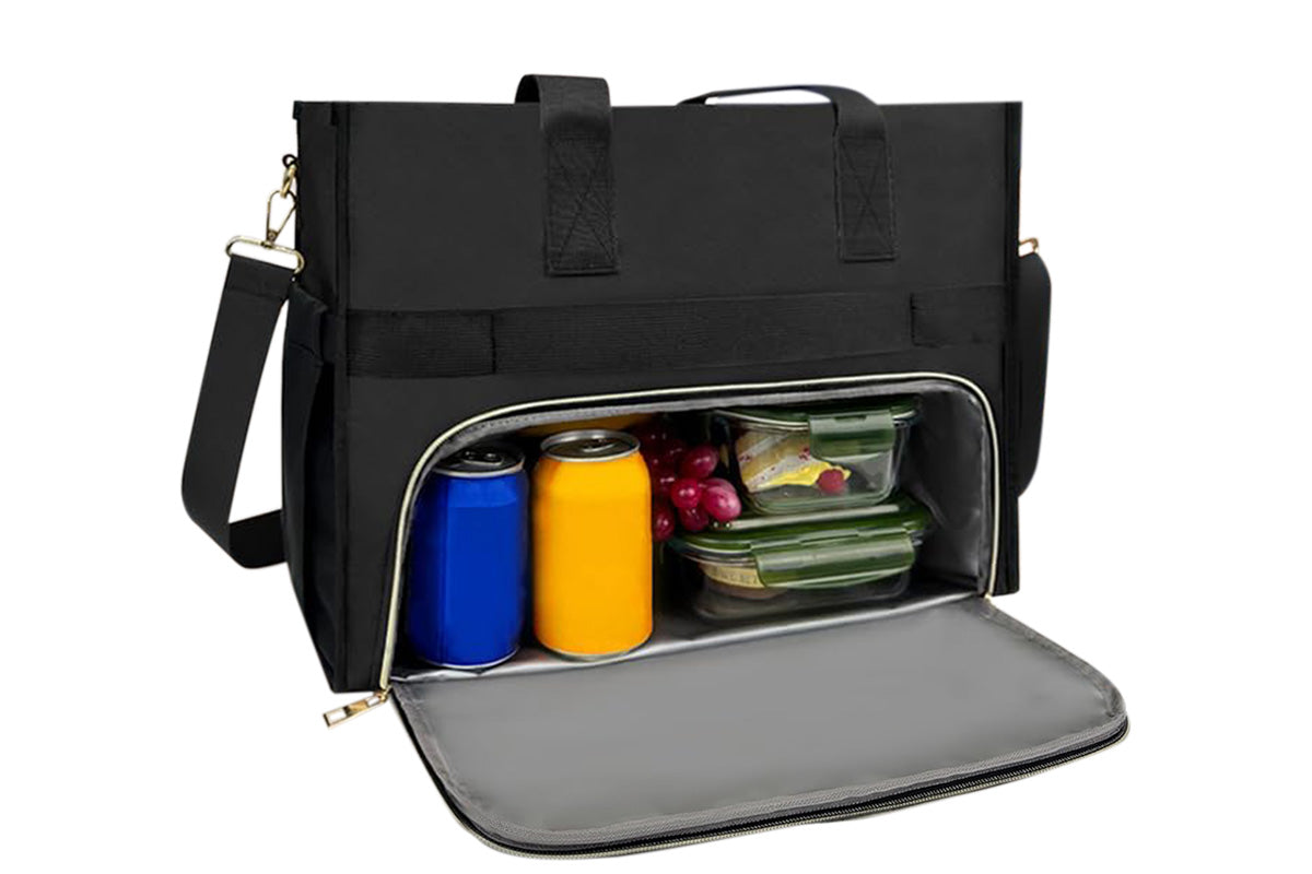 Lunch Tote Bag With Insulated Lunch Box Compartment For Travel And Leisure
