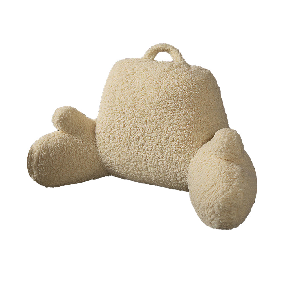 Fluffy Backrest Reading Pillow Neck Lumbar Support Chair Cushion with Arms