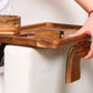 3-in-1 Wooden Sofa Arm Tray with Rotating Phone Holder and Cup Slot