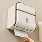 Wall Mount Toilet Paper Holder with Shelf 2-in-1 Tissue Dispenser for Bathroom