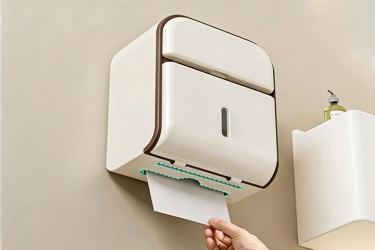 Wall Mount Toilet Paper Holder with Shelf 2-in-1 Tissue Dispenser for Bathroom