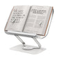 Adjustable Book Stand for Reading with 360 Degree Rotating Base and Page Clips