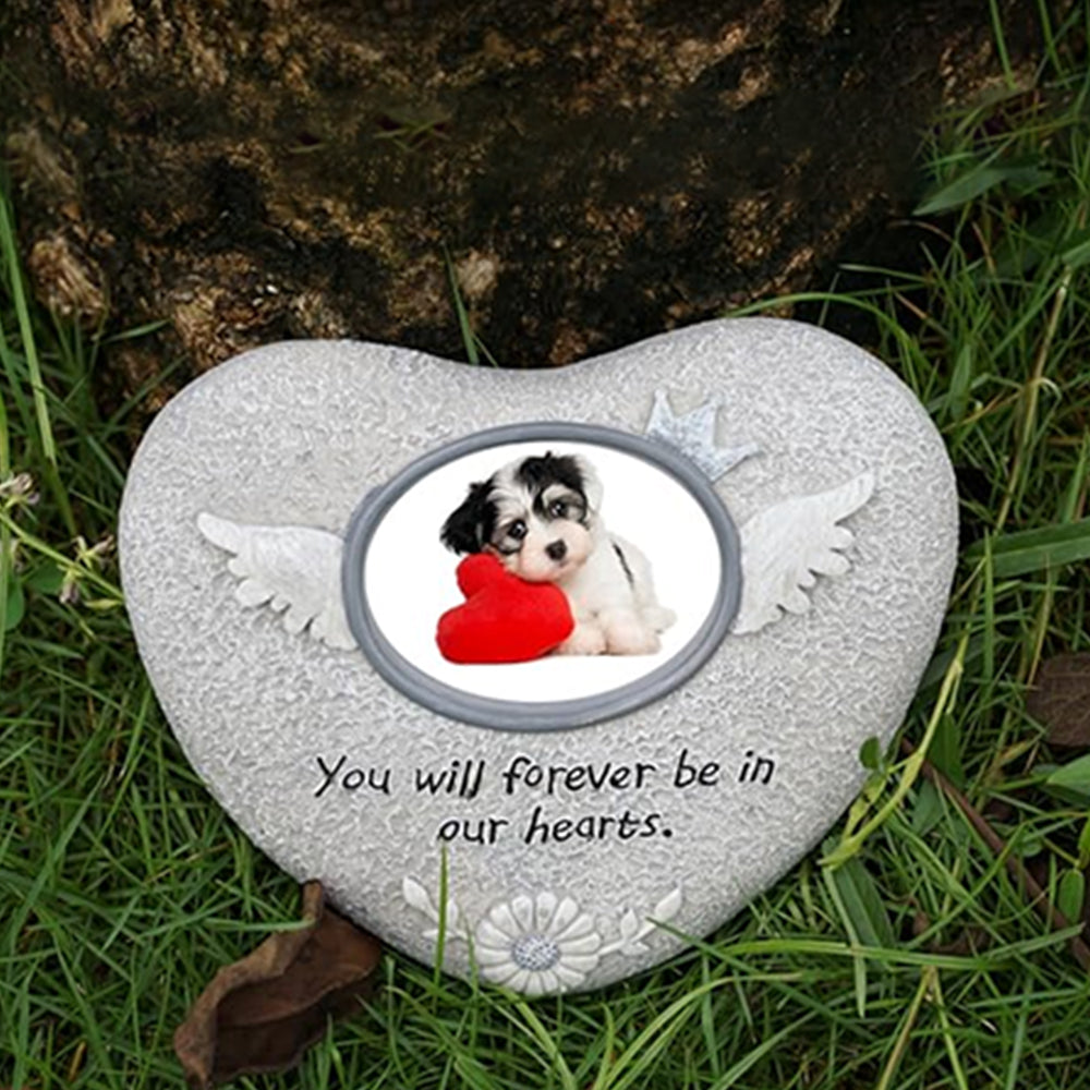 Pet Memorial Stone Puppy Tombstone Indoor Display