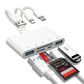 For iPhone iPad 5 In 1 Memory Card Reader USB OTG Adapter SD Card Reader