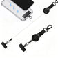 2XRetractable Phone Lanyard Locking Carabiner 360 Degree Tab for Hiking Climbing