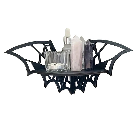Wooden Wall Corner Shelf-Bat