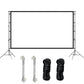 Portable Outdoor Projection Screen Double Stand Movie Screen with Carry Bag for Camping