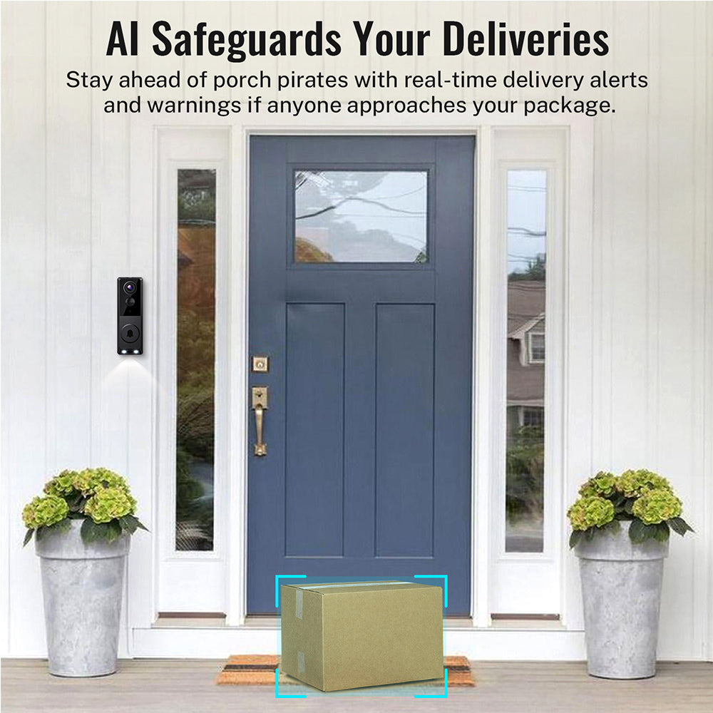 1080p FHD Security Video Dual Camera Doorbell Camera Smart AI Detection Doorbell