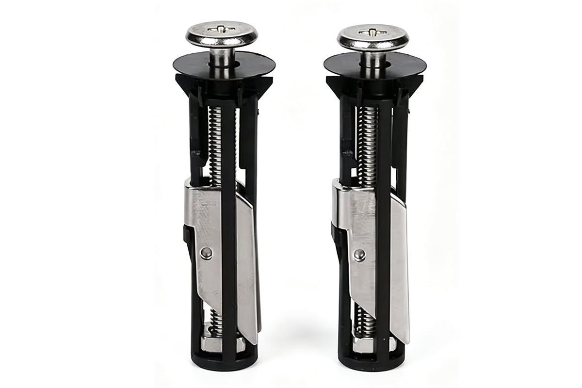2Pcs M5 Quick-Lock Toilet Fixing Bolts with 18mm and 28mm Gaskets
